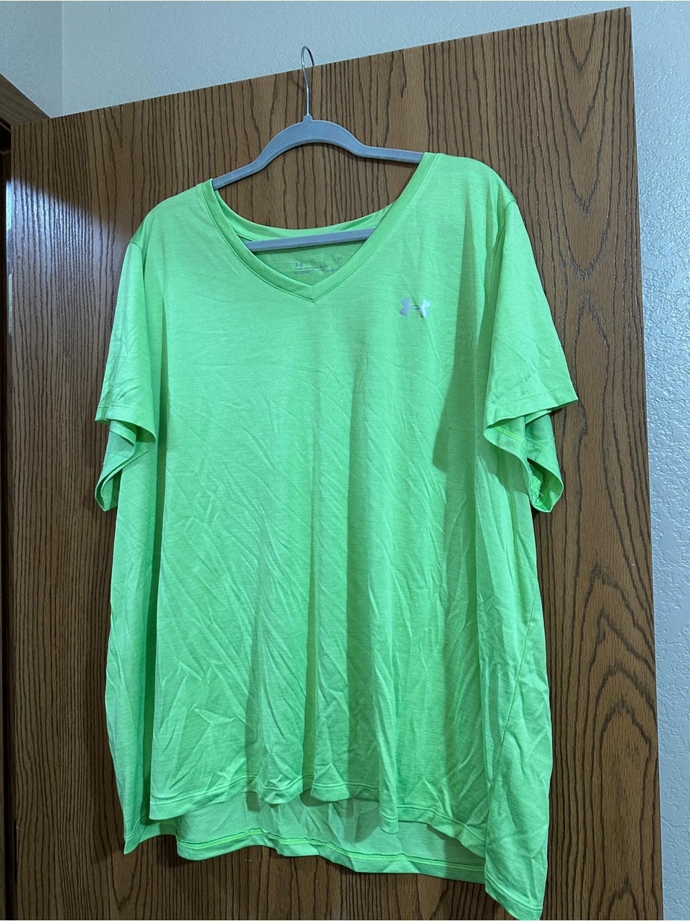 Under Armour Women’s  V-Neck Performance Tee - Bright Green